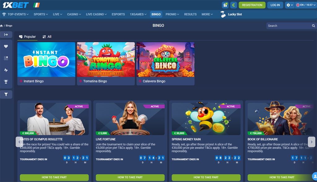 1xbet bingo